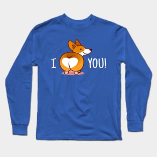 Cute smiling welsh corgi dog Long Sleeve T-Shirt